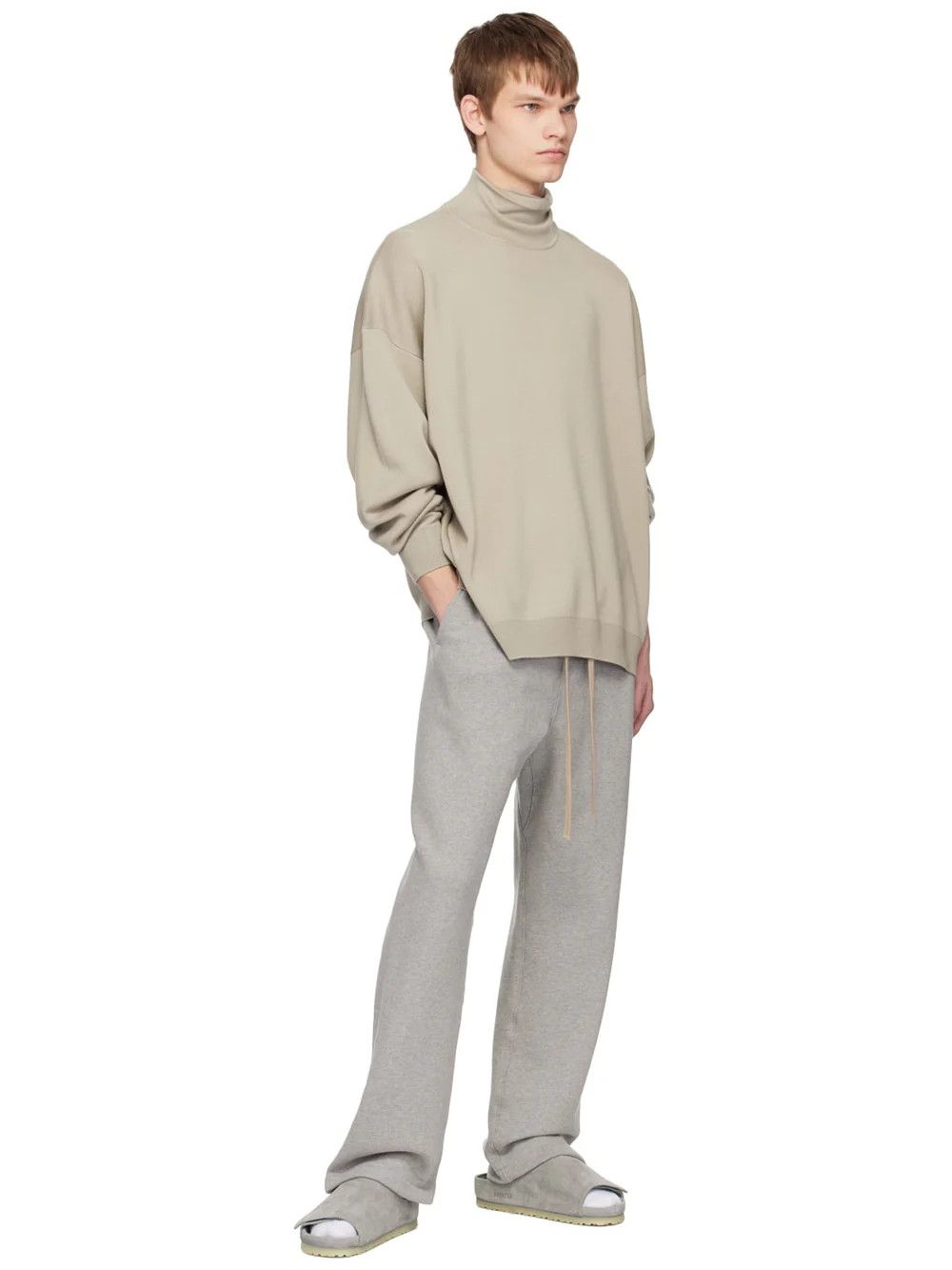 Fear of God FEAR OF GOD Beige Light Weight Wool Knit Turtleneck Sweater Size US L / EU 52-54 / 3 - 2 Thumbnail
