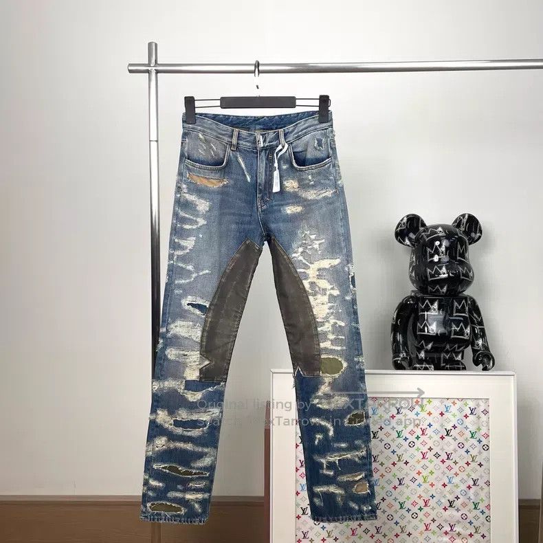 Givenchy Givenchy Ripped Zip Casual Denim Pants Size US 30 / EU 46 - 1 Thumbnail