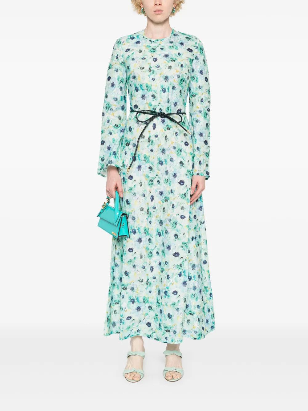 Zimmermann oc11z0525 Floral Print Maxi Dress in Multicolor Size L / US 10 / IT 46 - 2 Thumbnail