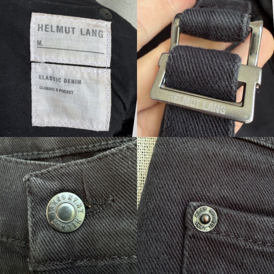 Helmut Lang Helmut Lang AW2004 Bondage Pants Black Denim Size US 33 - 10 Thumbnail