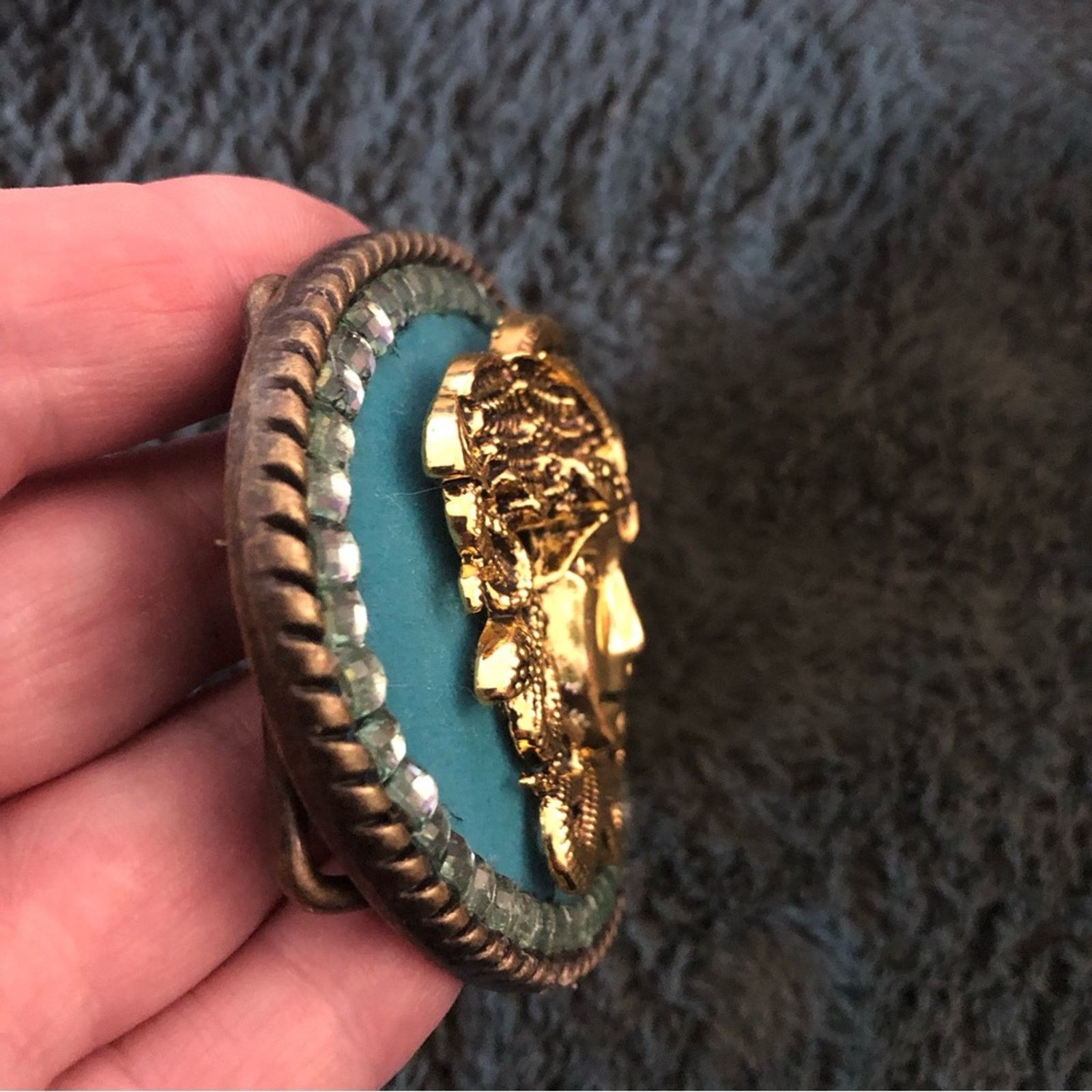 Handmade Handcrafted Medusa repurpose brass belt buckle Size ONE SIZE - 4 Thumbnail