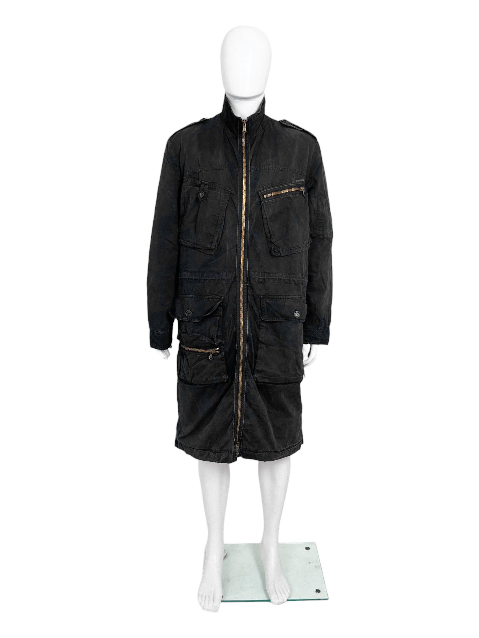 Dolce & Gabbana 1990's Multipockey Black Military Parka Size US XL / EU 56 / 4 - 1 Thumbnail