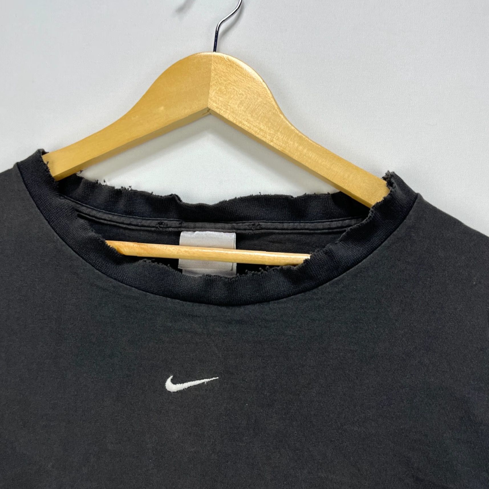 Nike VINTAGE Nike Mid Swoosh Faded Longsleeve Shirt 2XL Black 90s Mens Size US XXL / EU 58 / 5 - 3 Thumbnail
