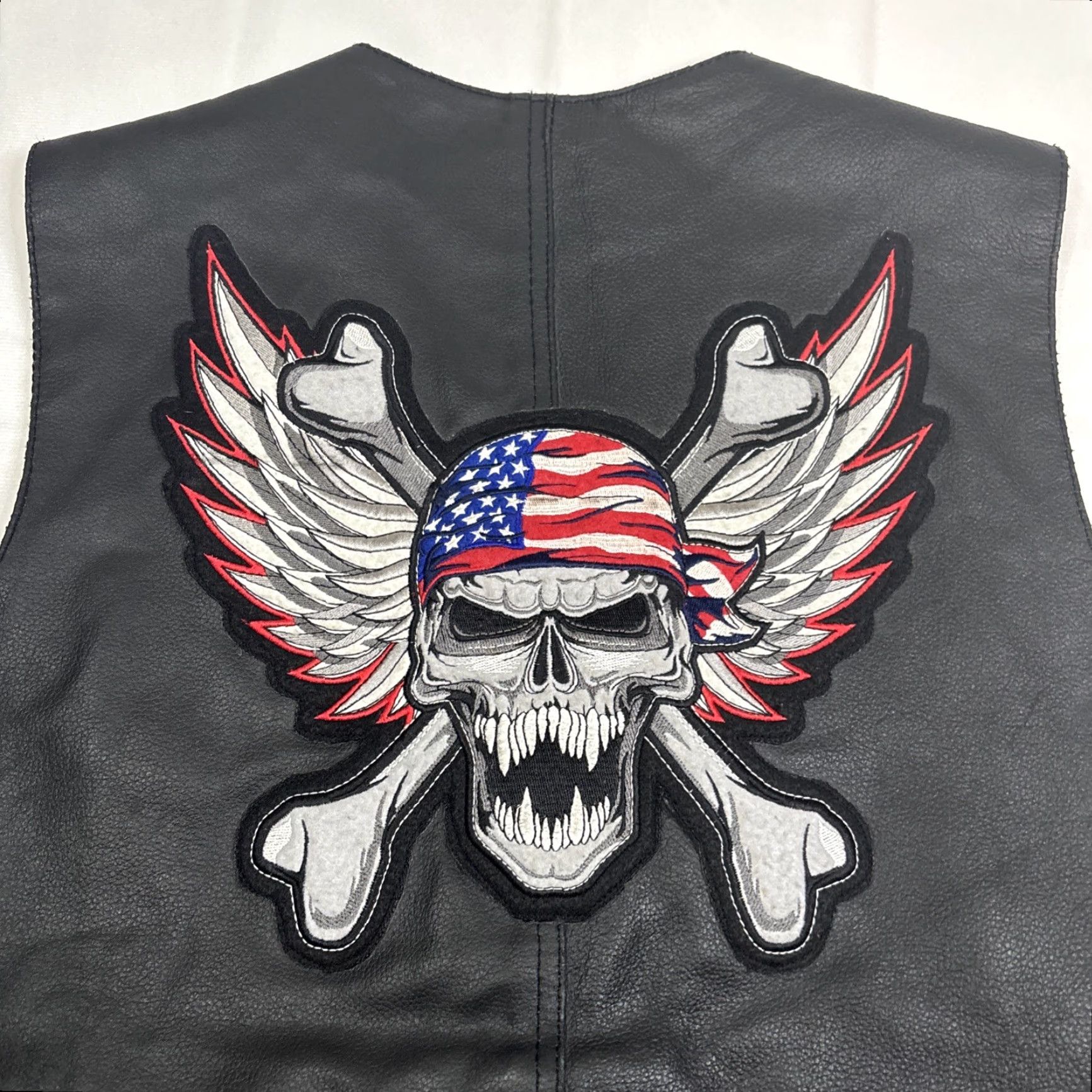 Vintage VINTAGE Mas Leather Leather Vest XL Black Biker Patch 80s Mas Leather Vest Men Full Zip Lined Pockets Size US XL / EU 56 / 4 - 7 Thumbnail