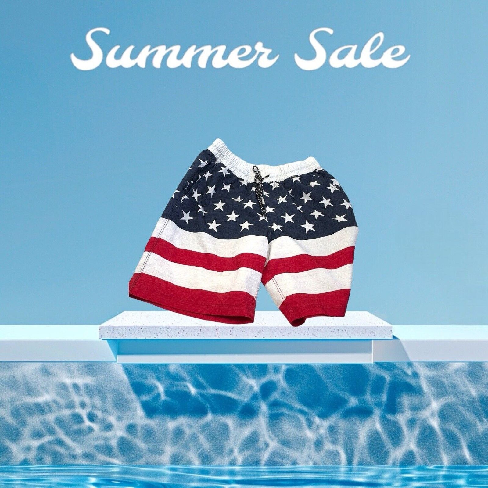 Hurley Hurley Swin Board Shorts M Red White And Blue Stars Stripes Size US 26 / EU 42 - 5 Thumbnail