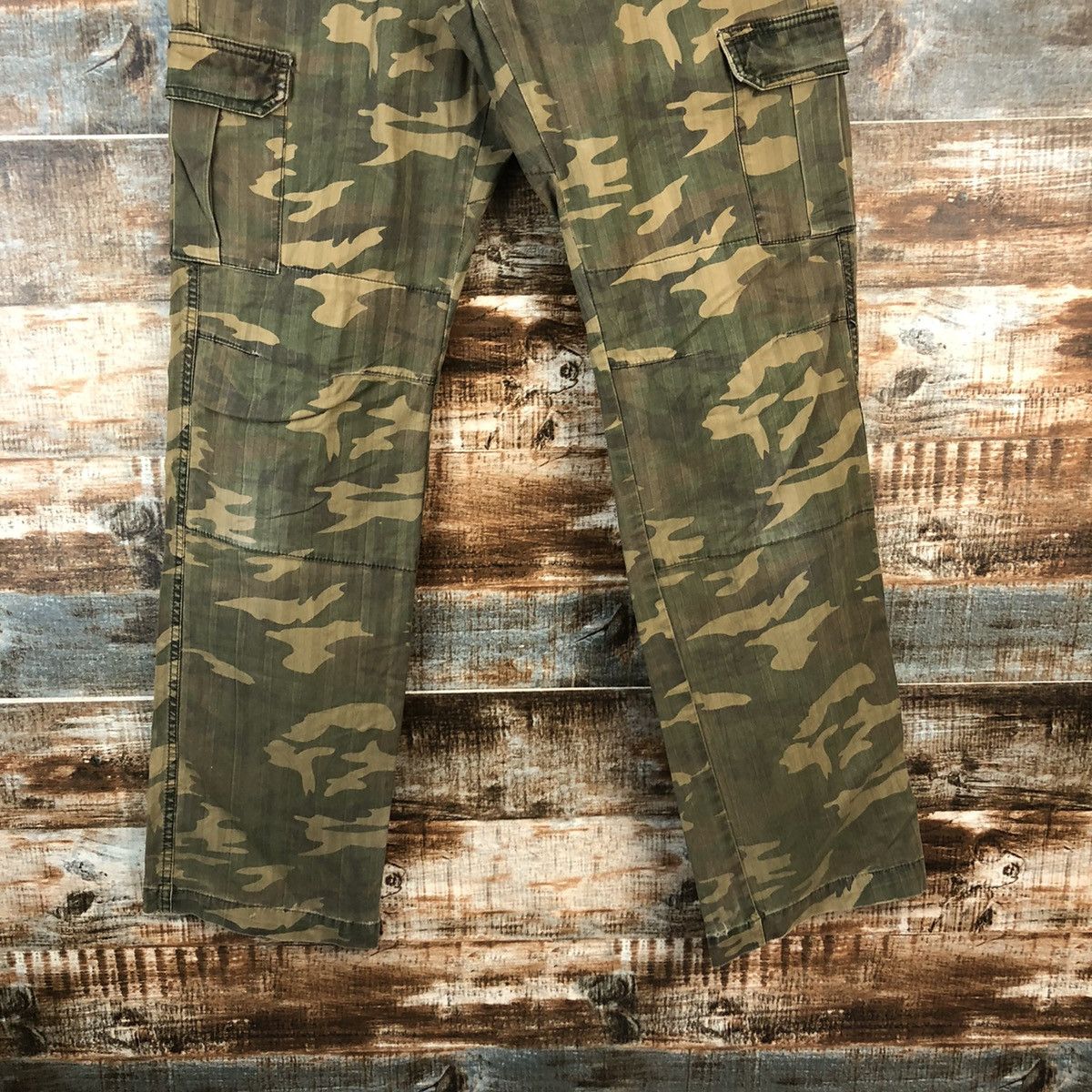 Japanese Brand DLL Ships Green Camo Cargo Multipocket Pants #C760 Size US 28 / EU 44 - 6 Thumbnail