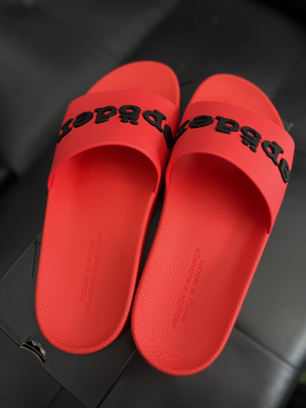 Sp5der Spider Red Slip On Slides Size (8) Brand New Size US 8 / EU 41 - 4 Thumbnail