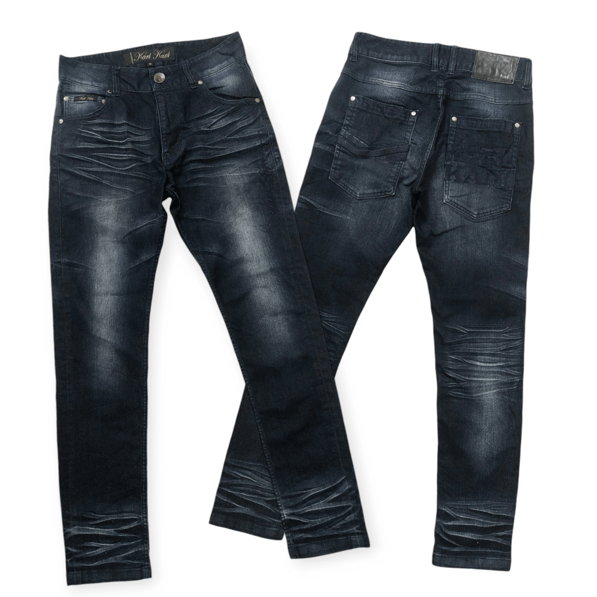 If Six Was Nine × Karl Kani Vintage Karl Kani Whiskers Denim Size US 30 / EU 46 - 22 Thumbnail