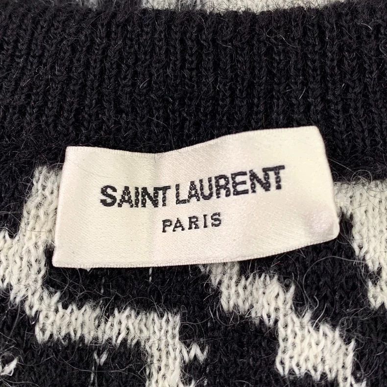 Saint Laurent Paris Saint Laurent Black and White Knit Sweater-2507 Size US S / EU 44-46 / 1 - 4 Thumbnail