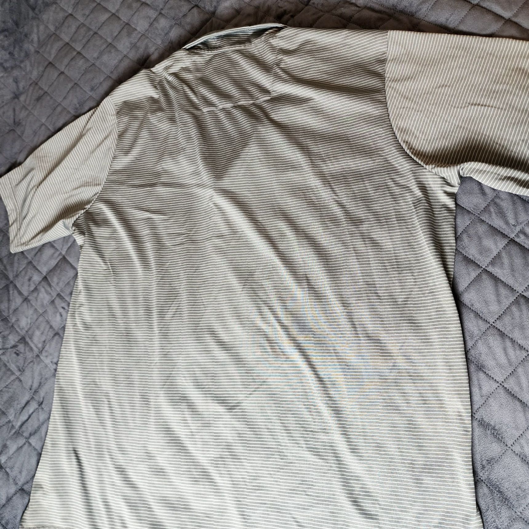 Vintage Antigua Polo Shirt Mens XL Gray Stripe C3 Logo Golf Lightweight Stretch Size US XL / EU 56 / 4 - 7 Thumbnail