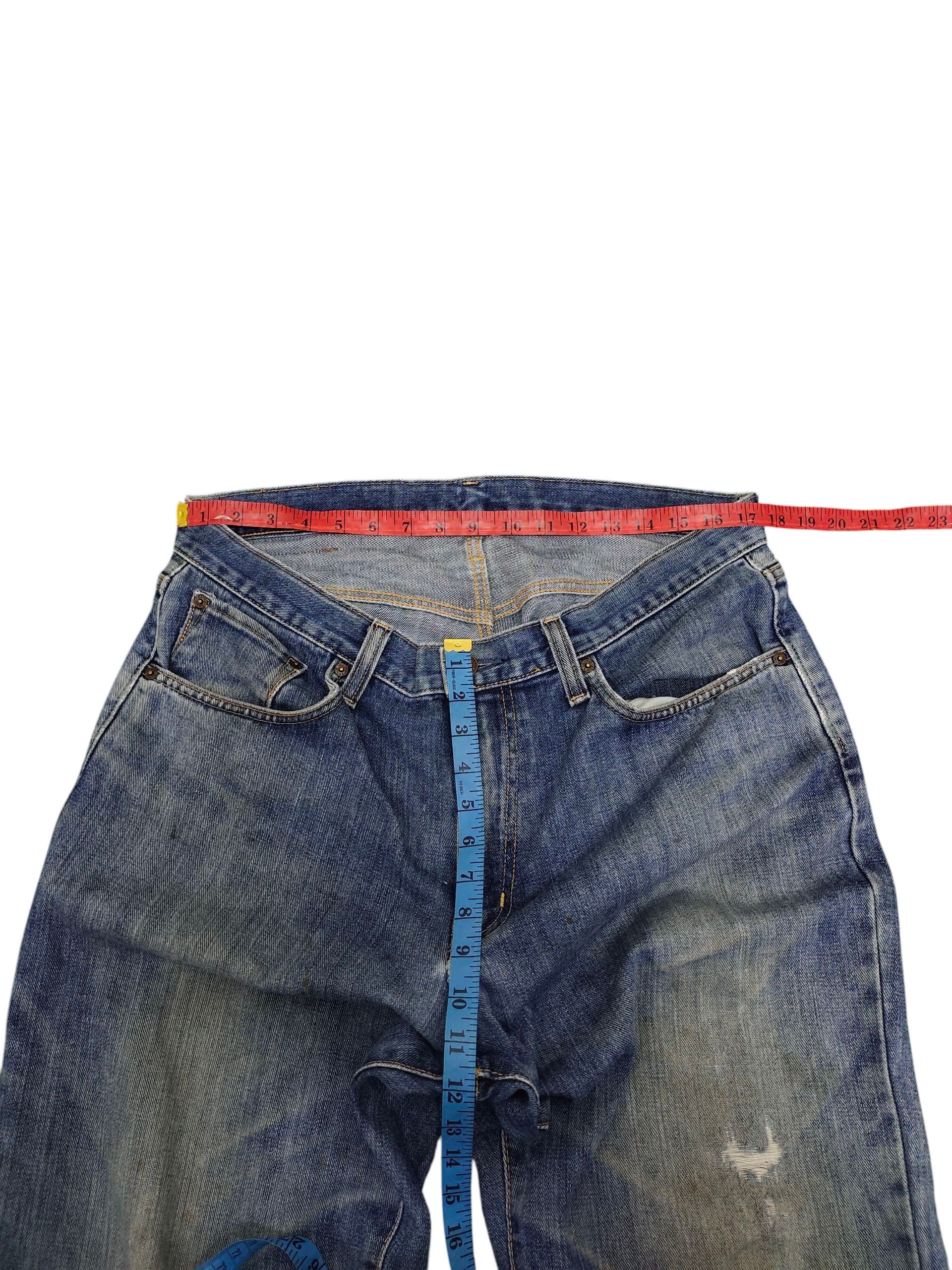 Comme des Garcons × Undercover Vintage 90s Edwin 404 Regular Distress Faded Denim Jeans Size US 35 - 14 Thumbnail