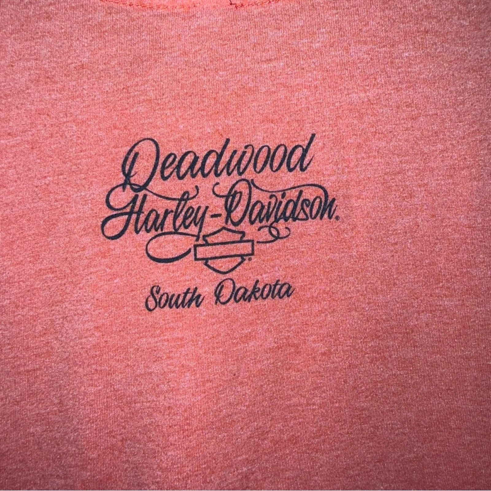 Harley Davidson Harley-Davidson Women's Orange Graphic Tee Size M / US 6-8 / IT 42-44 - 3 Thumbnail
