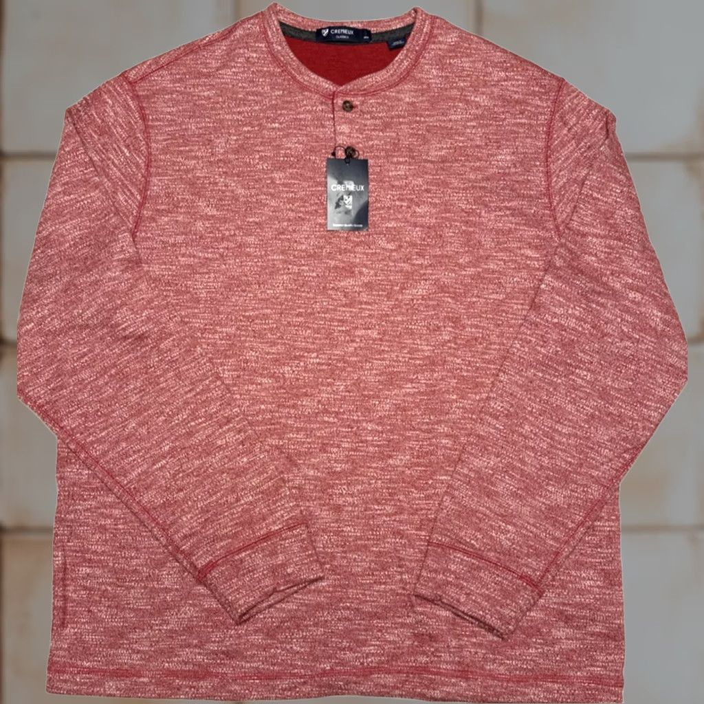 Cremieux Cremieux Classics Men Long Sleeve Henley Thermal Shirt Red L Mens Thermal Henley Shirt Size US L / EU 52-54 / 3 - 1 Thumbnail