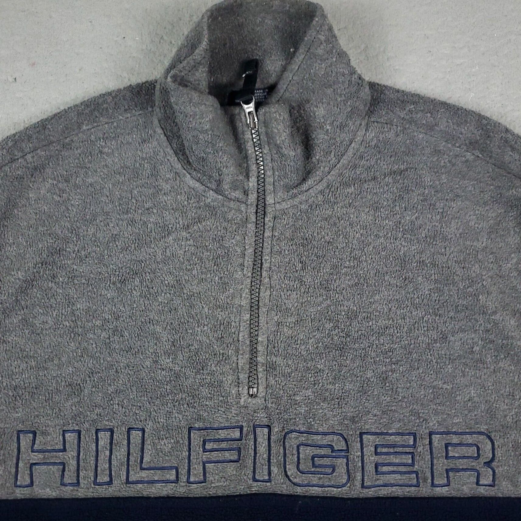 Tommy Hilfiger VINTAGE Tommy Hilfiger Fleece Pullover Sweater Medium Blue 1/4 Zip Unisex Adults Size US M / EU 48-50 / 2 - 2 Thumbnail