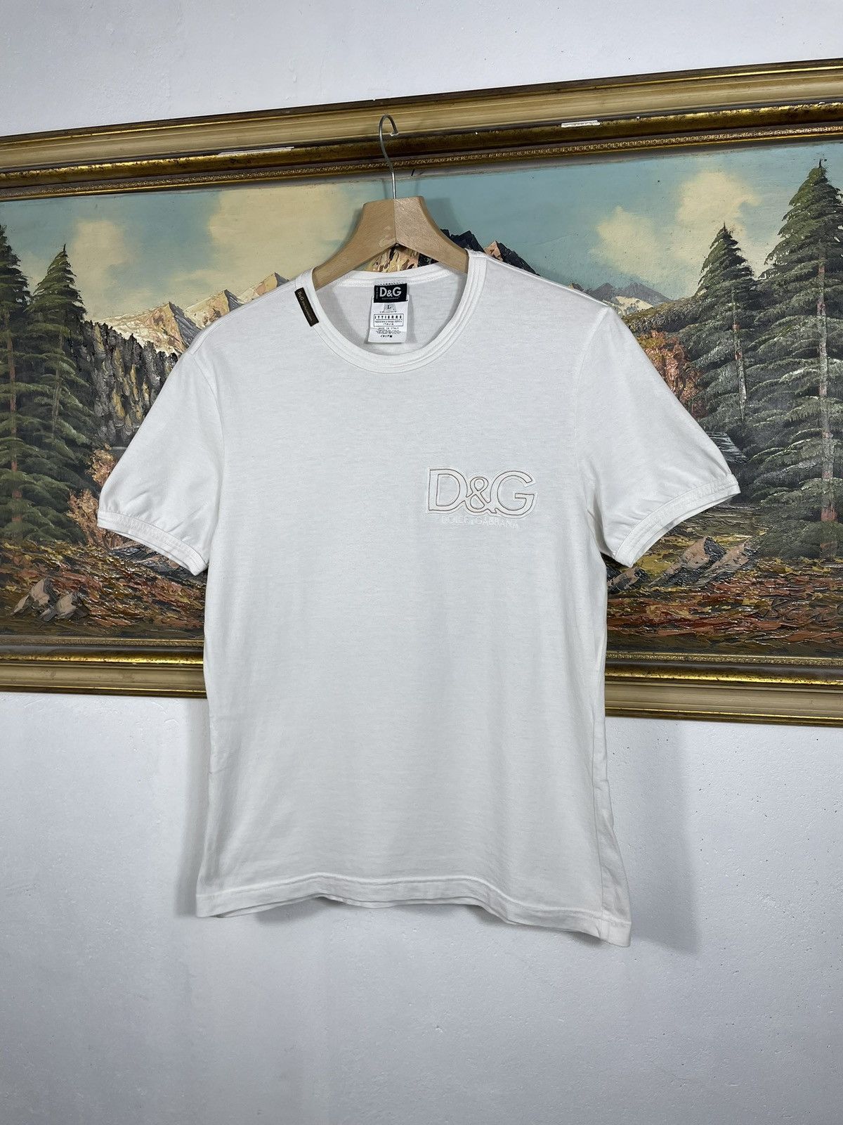 Dolce & Gabbana Dolce&Gabbana D&G Vintage Y2k White T-shirt Tee Luxury Size L / US 10 / IT 46 - 2 Thumbnail