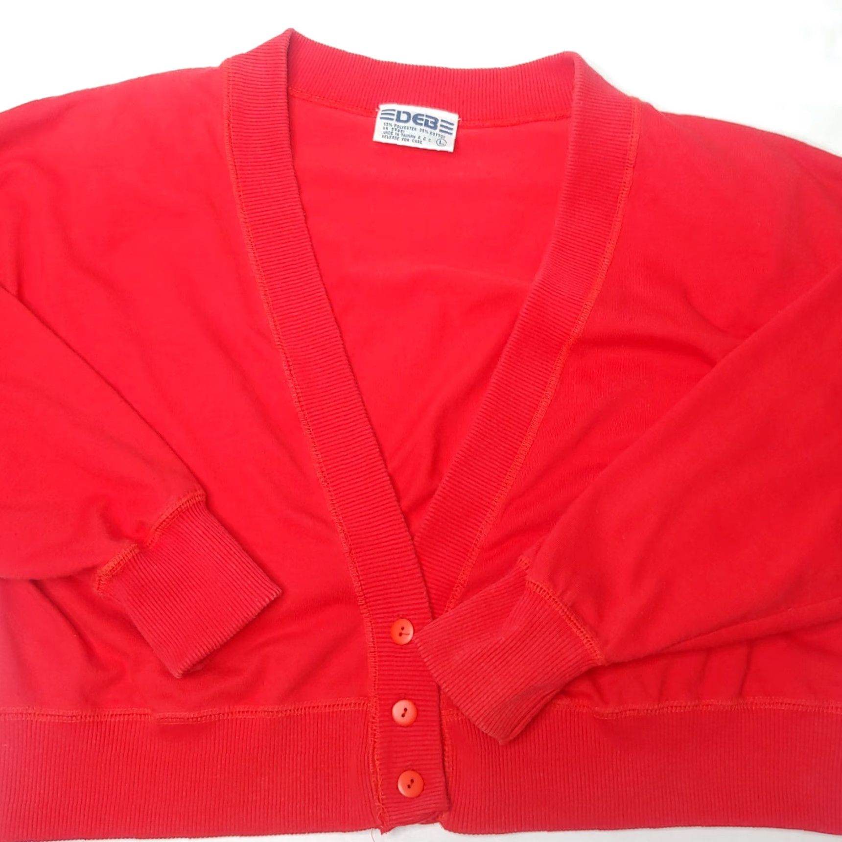 Vintage VINTAGE DEB Shirt Cardigan Knit Cotton Blend Size L / US 10 / IT 46 - 2 Thumbnail