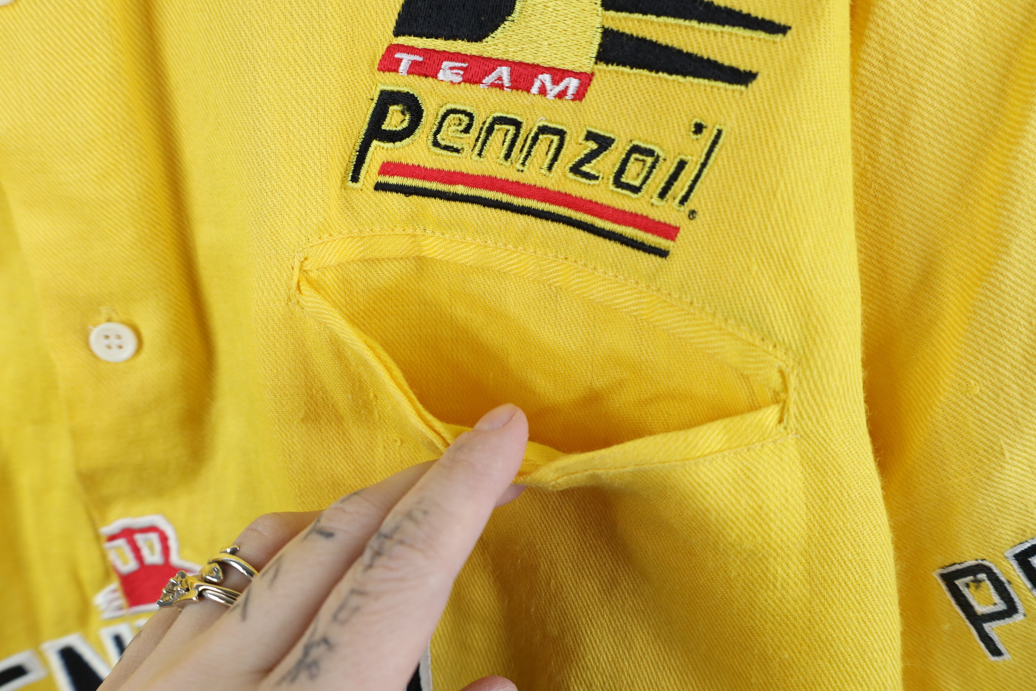 Vintage Vintage 90s NASCAR Racing Pit Crew Button Down Shirt Size US XL / EU 56 / 4 - 7 Thumbnail