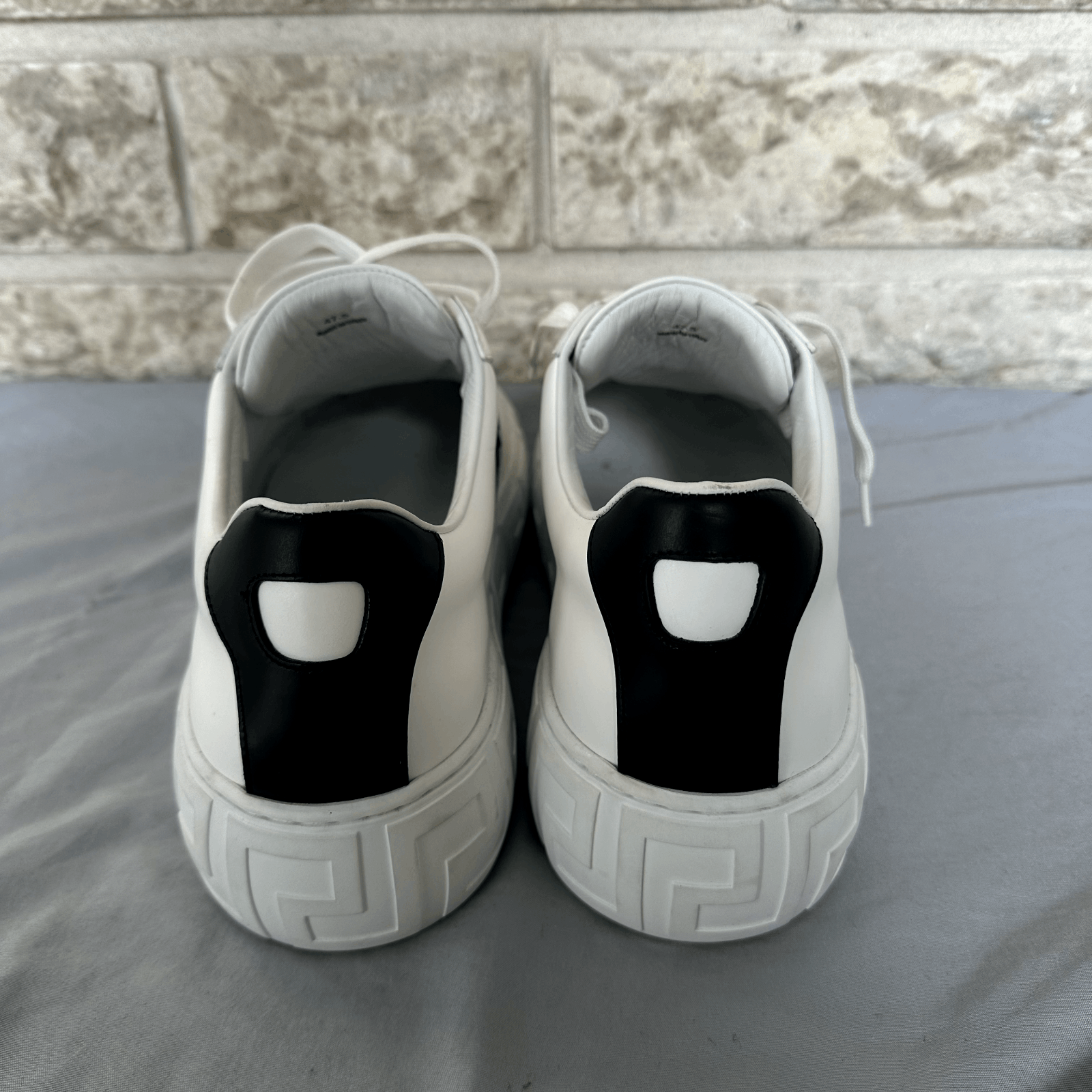 Versace Versace Greca Shoes White With Black Accents Size 14 Retail Size US 14 / EU 47 - 4 Thumbnail
