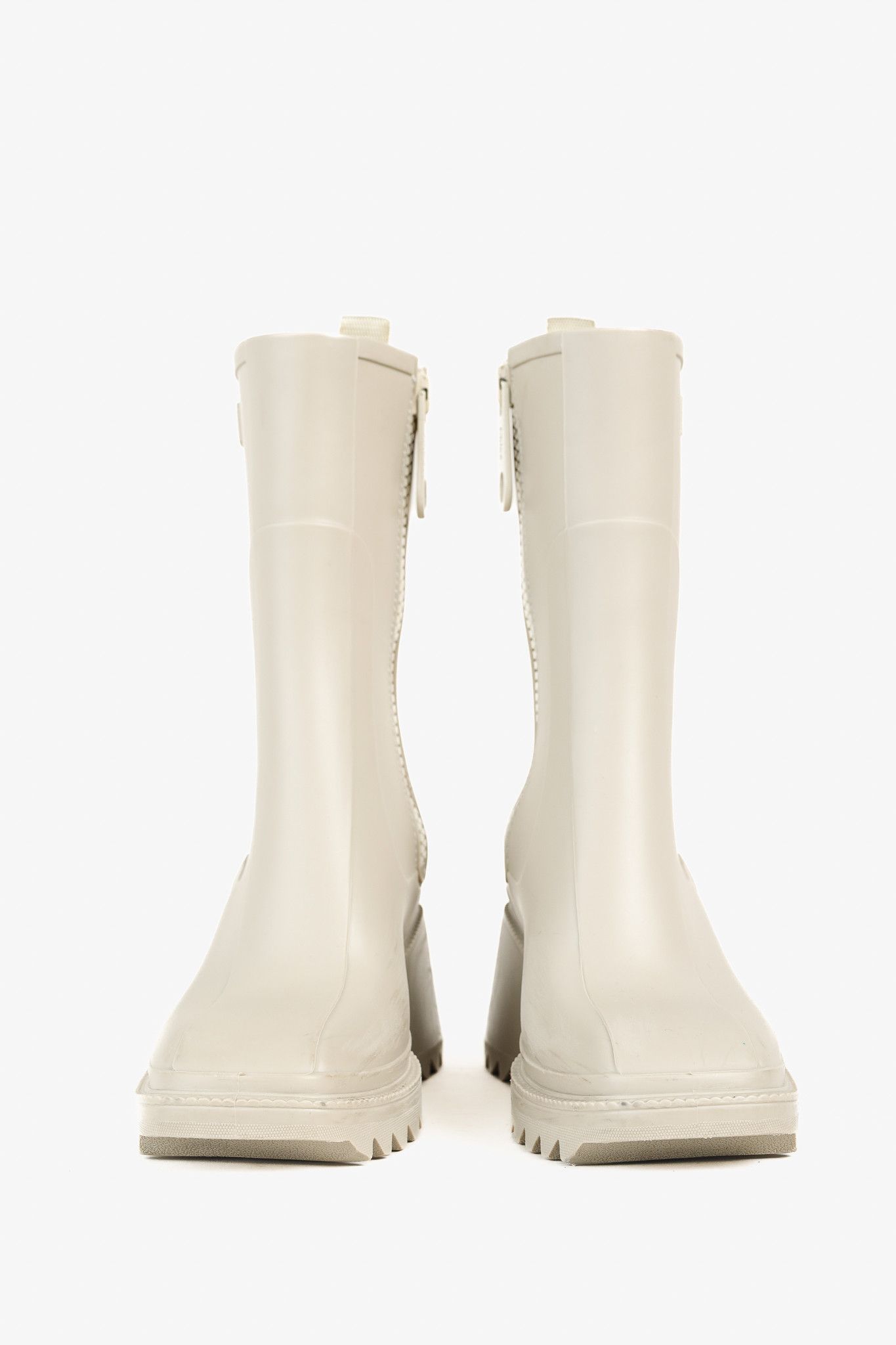 Chloe Chloe Betty Grey Rubber Chunky-Heel Rain Boots Size US 6.5 / IT 36.5 - 2 Thumbnail
