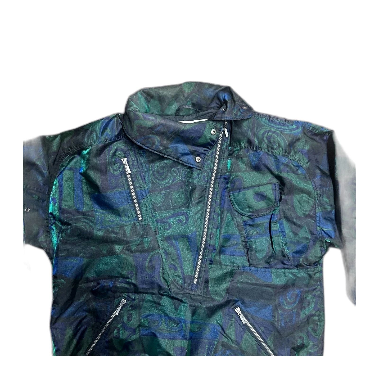 Vintage NILS Vtg. Blue Ski Jacket Size 8 Womens Pockets Shiny Metall Size US XXS / EU 40 - 7 Thumbnail