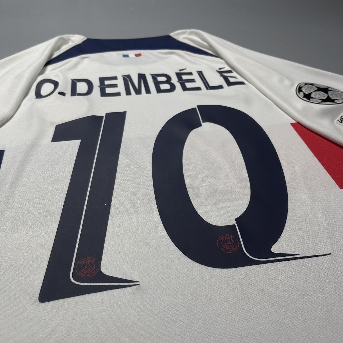 Nike PSG NIKE 2023/2024 FOOTBALL SOCCER AWAY JERSEY #10 DEMBELE Size US L / EU 52-54 / 3 - 9 Thumbnail