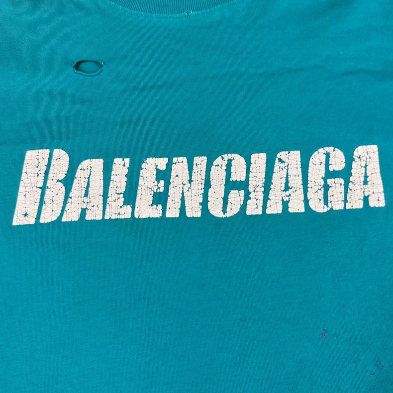 Balenciaga Balenciaga Blue Destruction Short Sleeve 2502-Nextarrow Size US XS / EU 42 / 0 - 2 Thumbnail