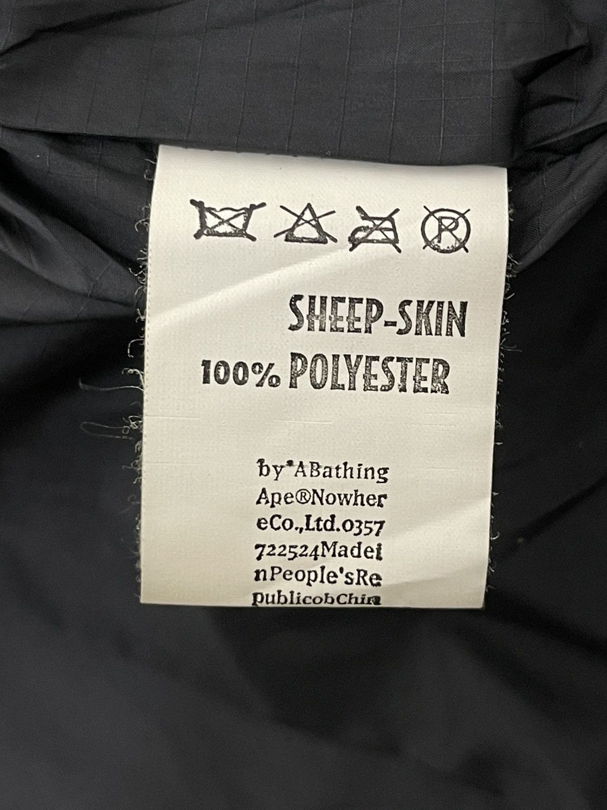 Bape Bape Sheep Skin Leather Jacket Nigo Bathing Ape Y2K 2🟦 Size US L / EU 52-54 / 3 - 24 Thumbnail