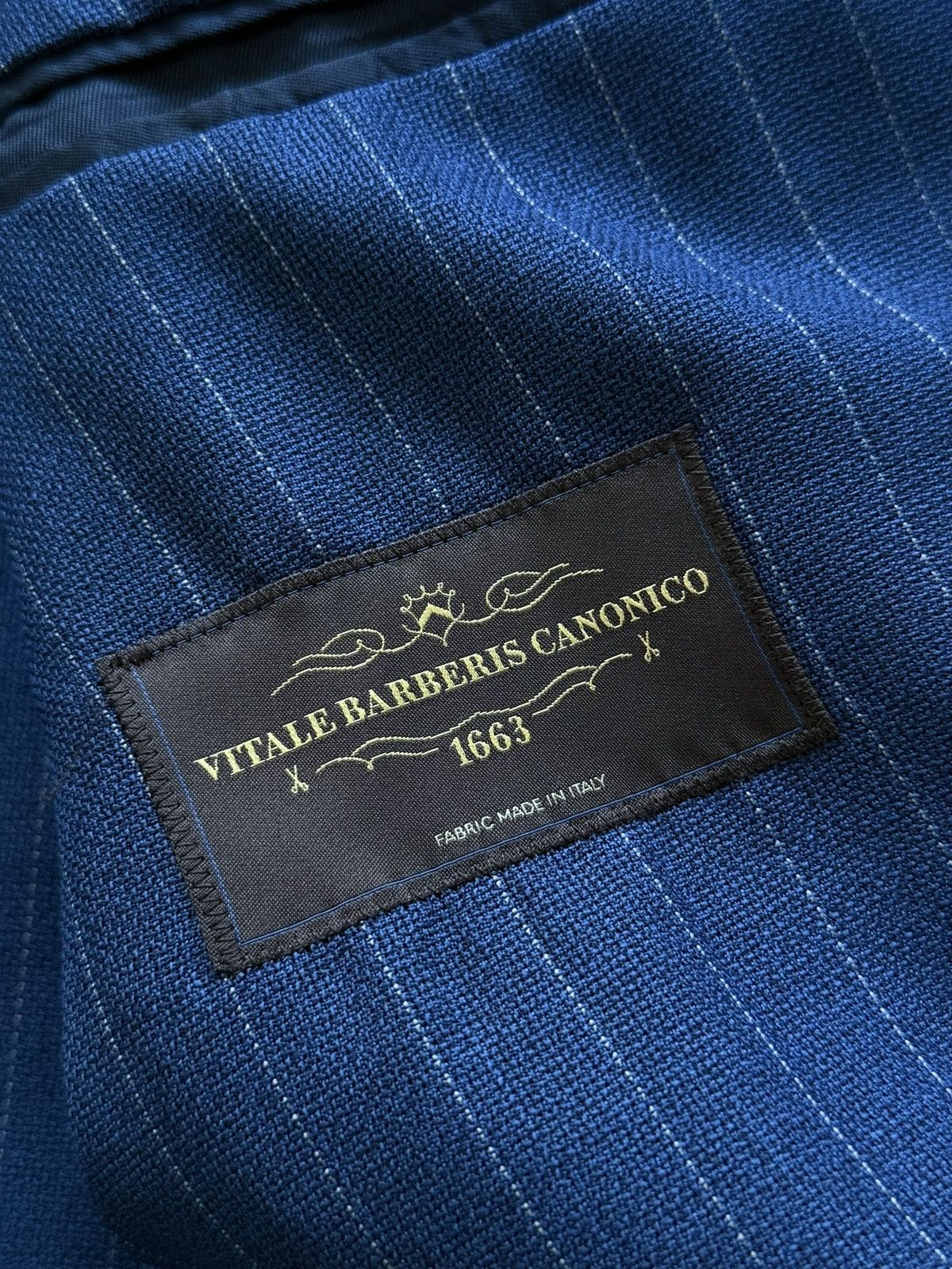 Boggi Boggi Milano Navy Blue Striped Wool Blazer Jacket Size 52 Size 42R - 7 Thumbnail