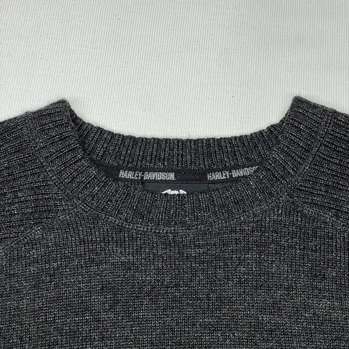 Harley Davidson Harley Davidson Sweater Grey Wool Knit Crewneck Logo Biker Size US XL / EU 56 / 4 - 4 Thumbnail