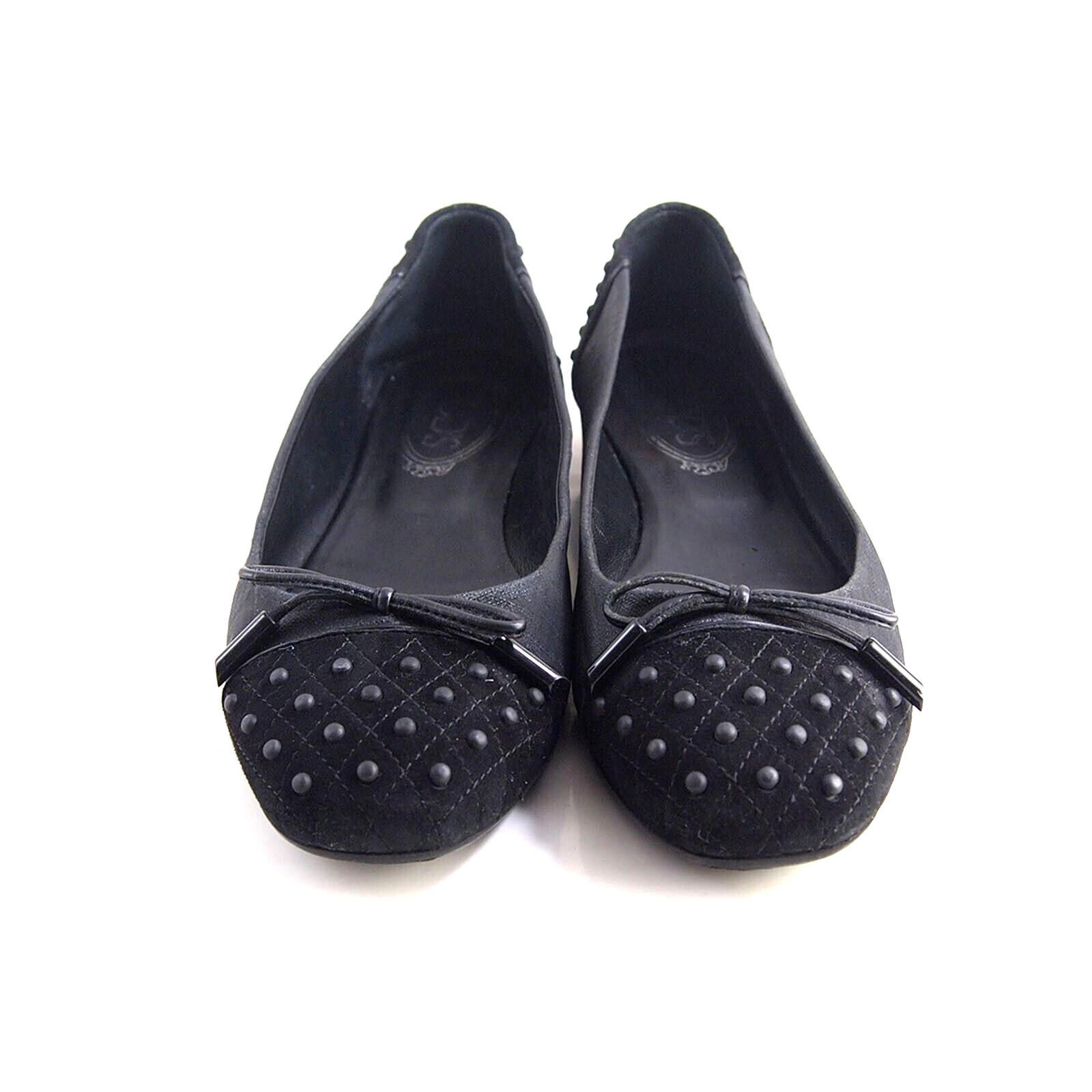 Tod's Tod's Flats Black Suede Waxed Linen Womens EU 38 US 8 Size US 8 / IT 38 - 4 Thumbnail