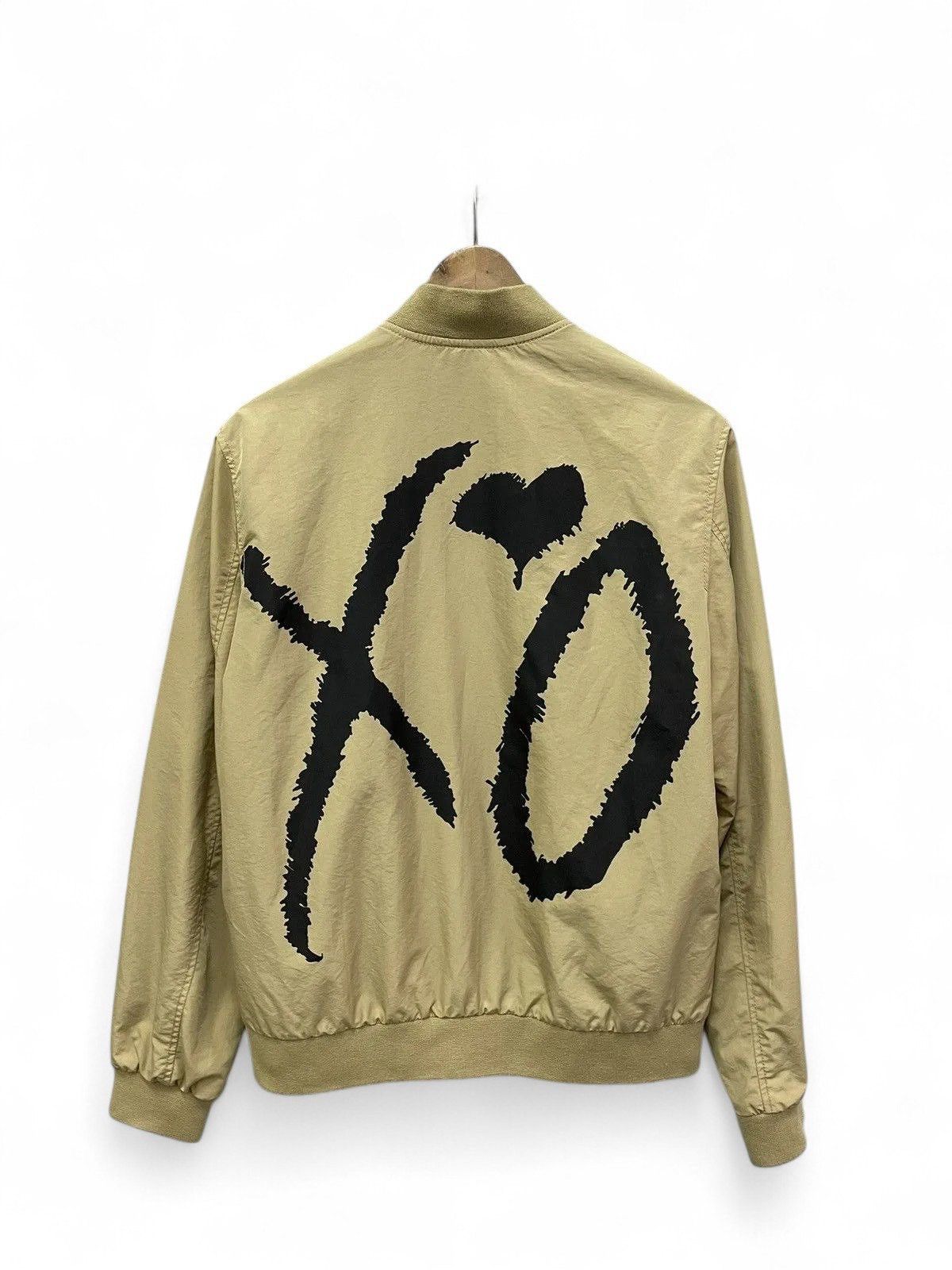 H&M XO Beige Bomber Jacket The Weeknd Collab