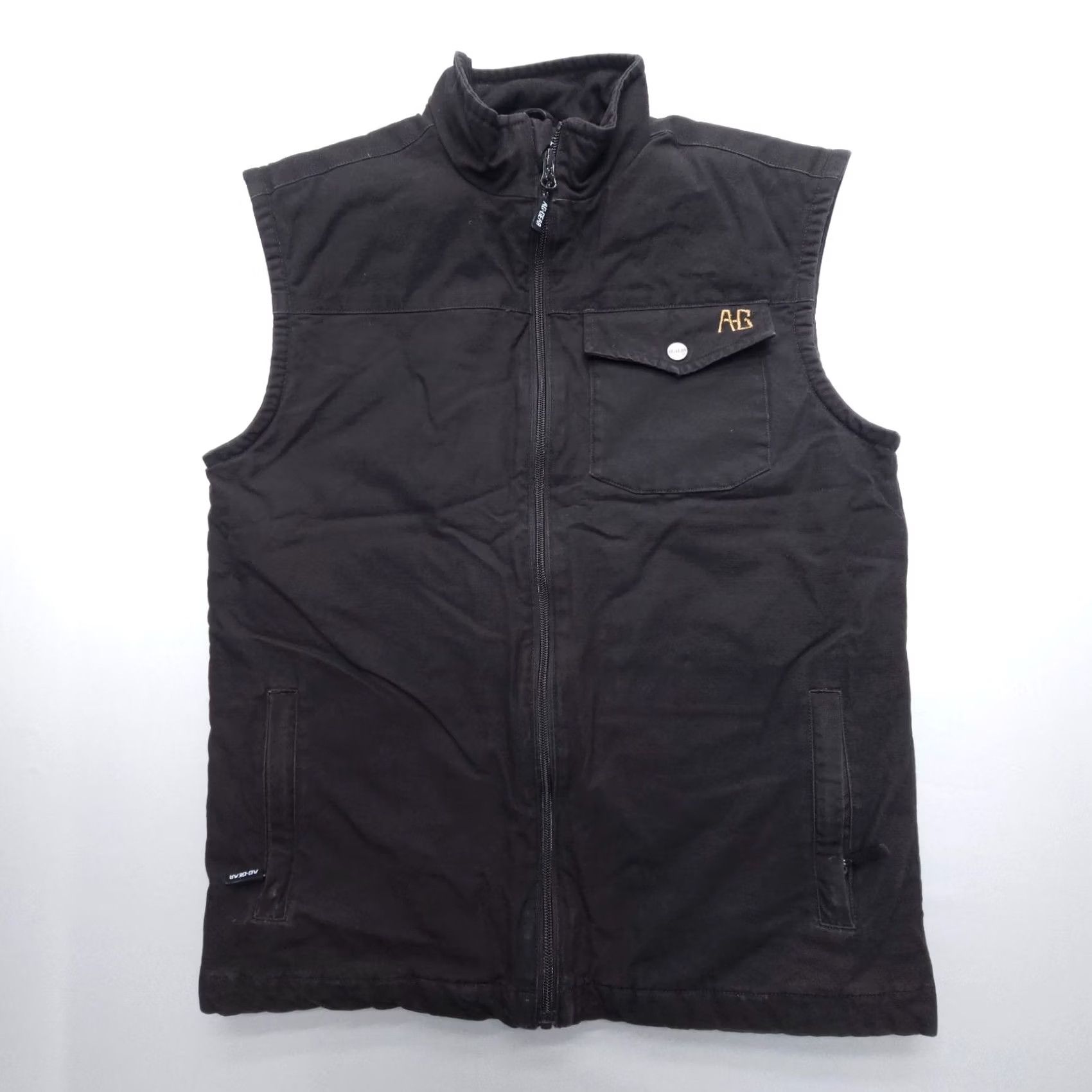 La Gear AG Gear Winston Vest Mens Small Black Full Zip Chore Farm Canvas Workwear Ranch Shirt Size US S / EU 44-46 / 1 - 2 Thumbnail