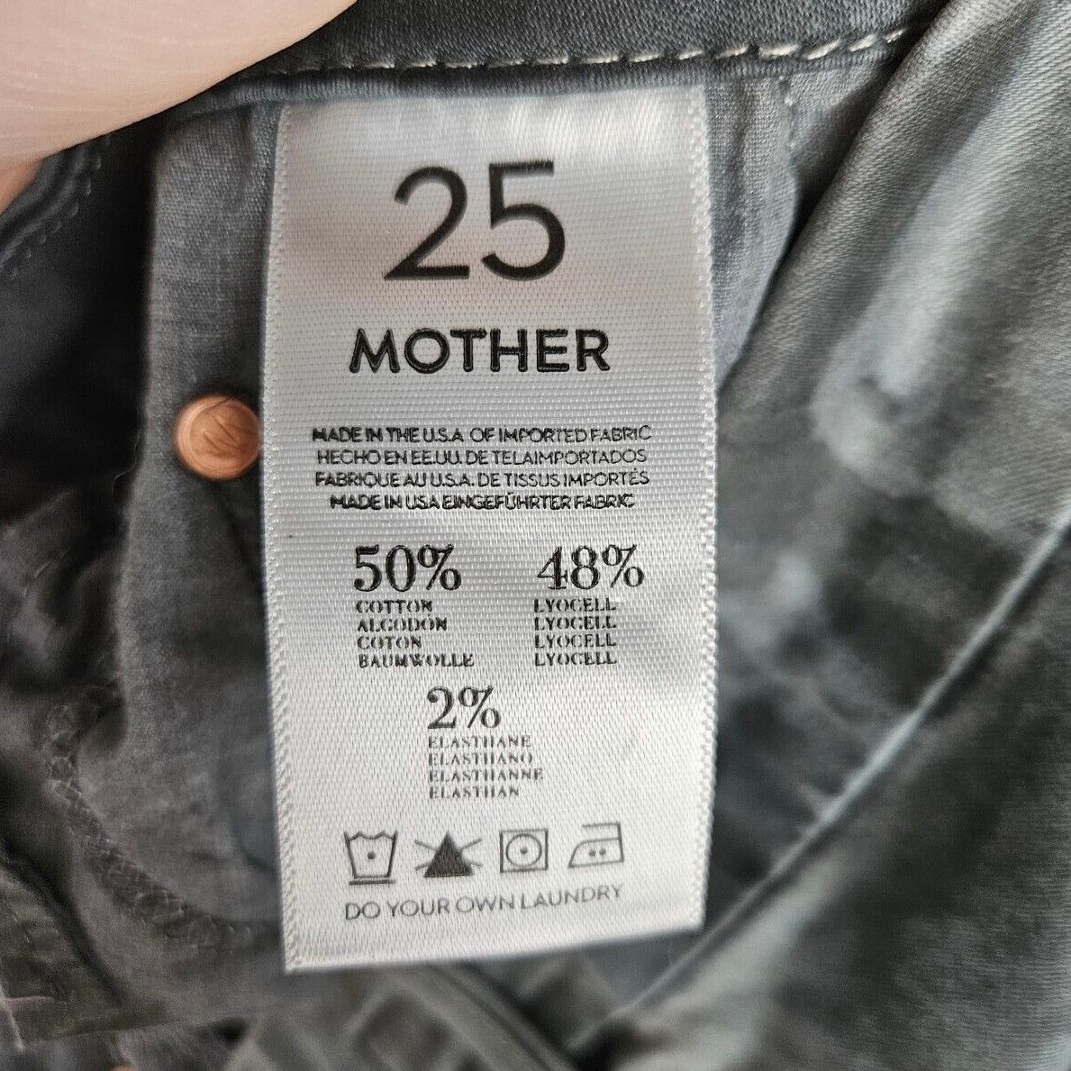 MOTHER Mother The Looker Spontaneous Combustion Gray Tie Dye Jeans Size 25" / US 0 / IT 36 - 8 Thumbnail