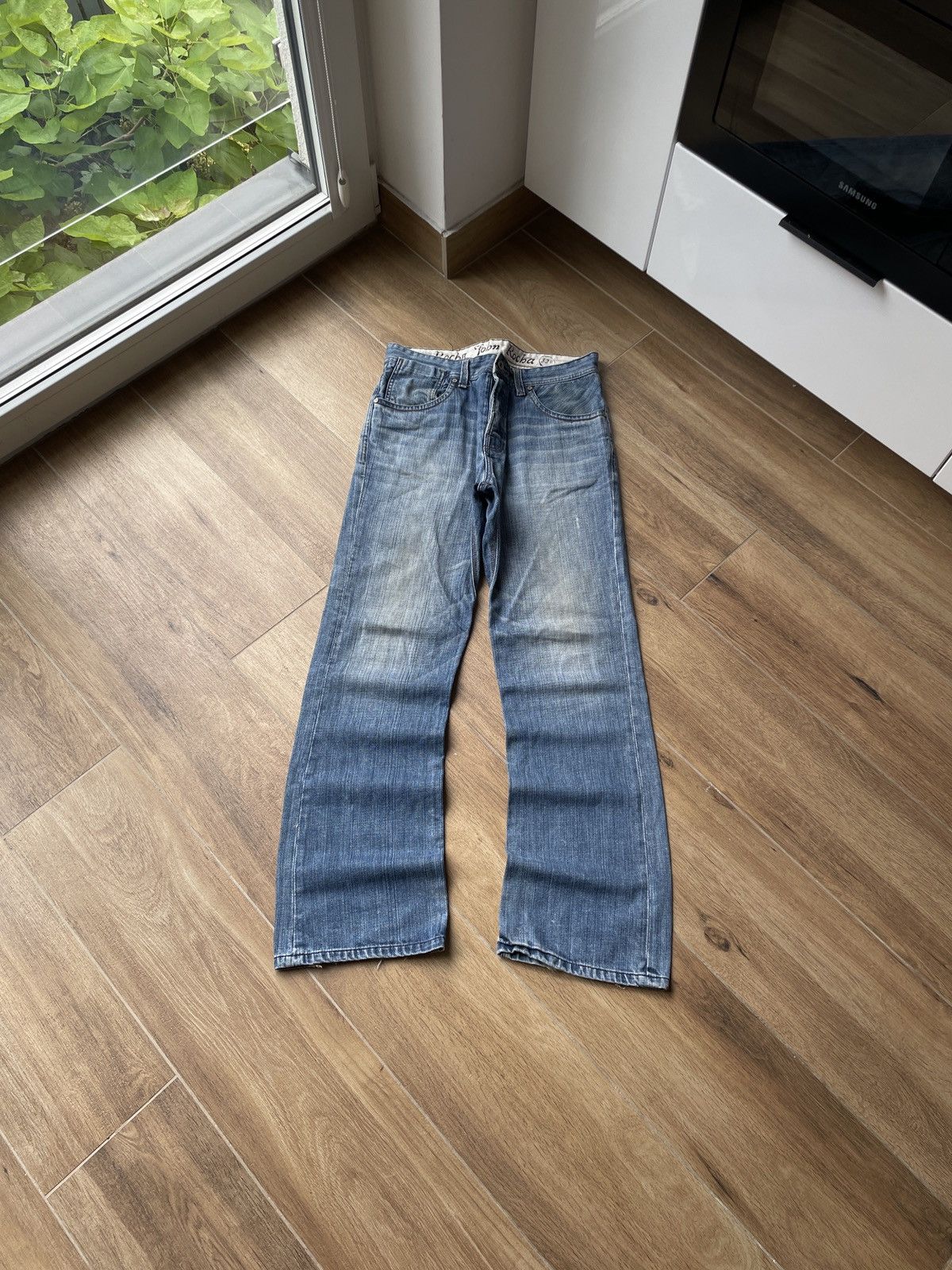 Vintage Vintage Flared Jeans Avant Garde Mud Washed Faded Baggy Slim Size US 32 / EU 48 - 1 Thumbnail