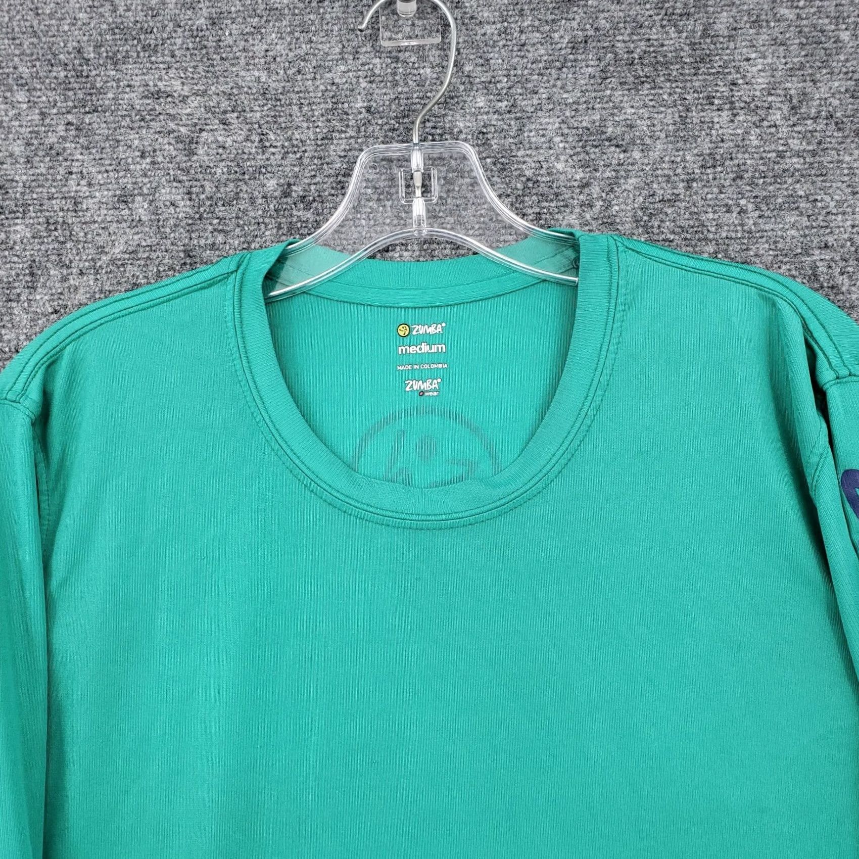 Vintage Zumba T-Shirt Mens Medium Green Long Sleeve Pullover Workout Activewear Size US M / EU 48-50 / 2 - 5 Thumbnail