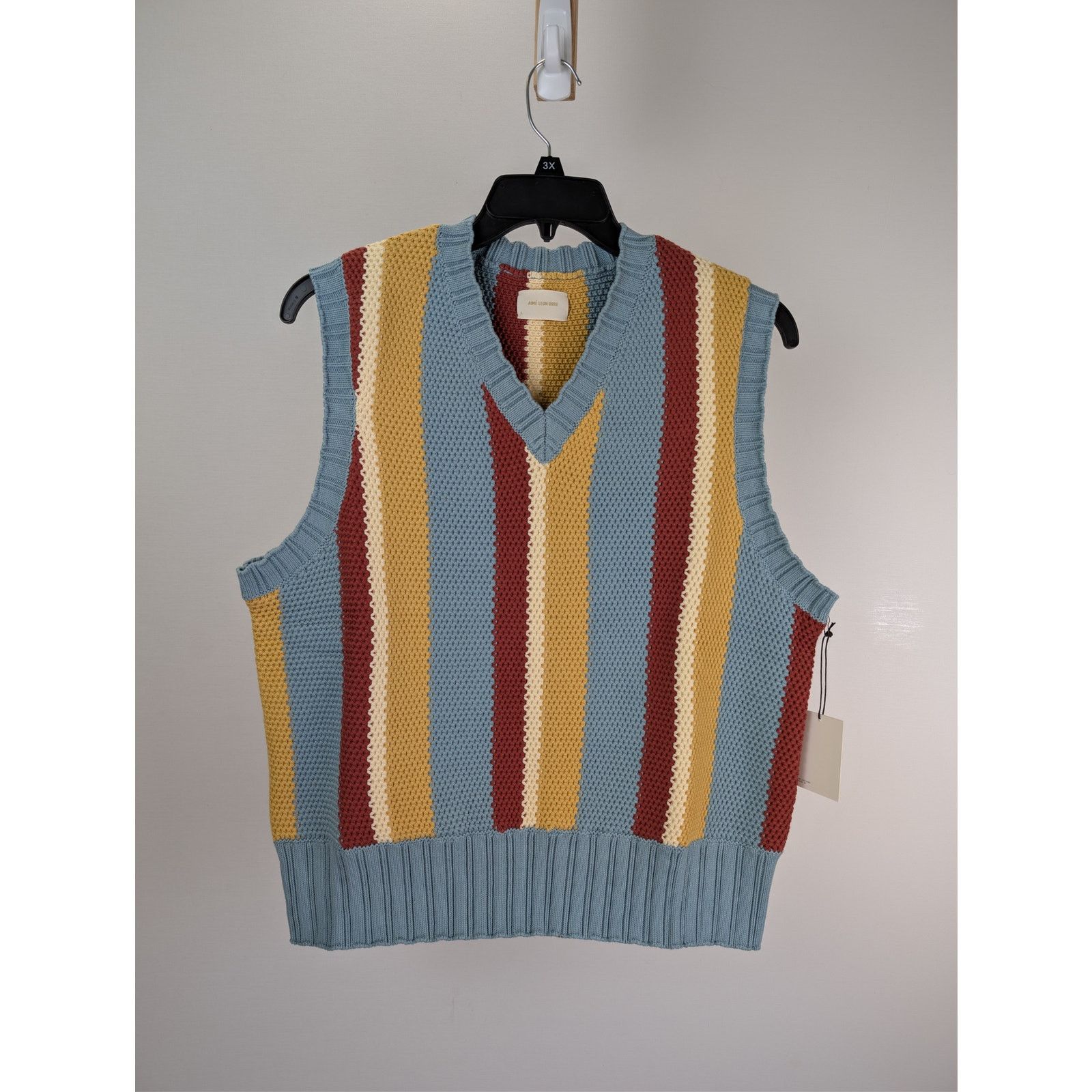 Aime Leon Dore o1rshd1 Collegaite Striped Vest in Tourmaline Size US L / EU 52-54 / 3 - 2 Thumbnail