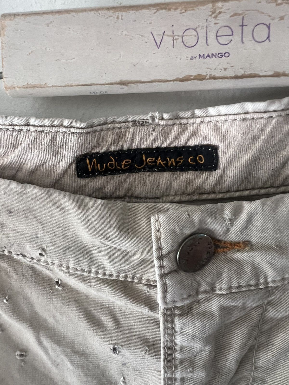Japanese Brand × Nudie Jeans × Vintage SUPER THRASHED🔥NUDIE JEANS CO CURT KOBAIN STYLE Size US 34 / EU 50 - 9 Thumbnail