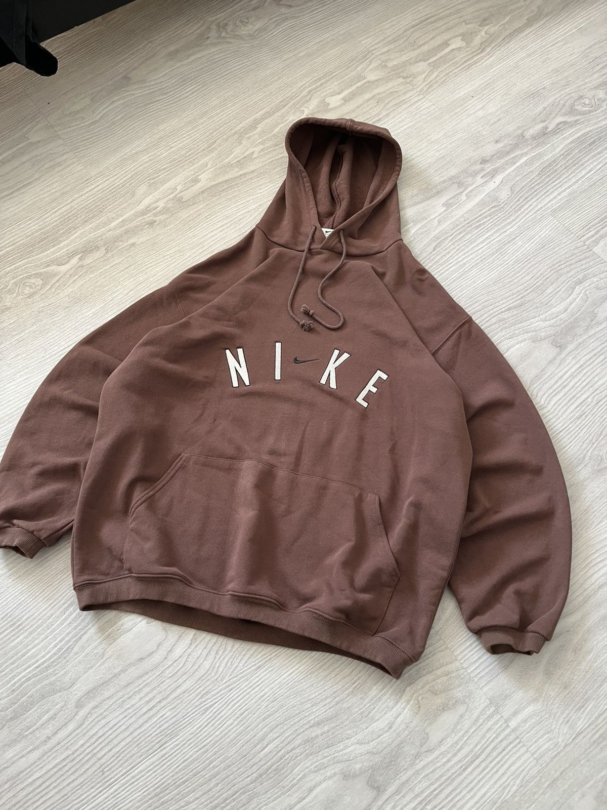 Nike Vintage Nike Brown Hoodie 90s Travis Style Size US M / EU 48-50 / 2 - 2 Thumbnail