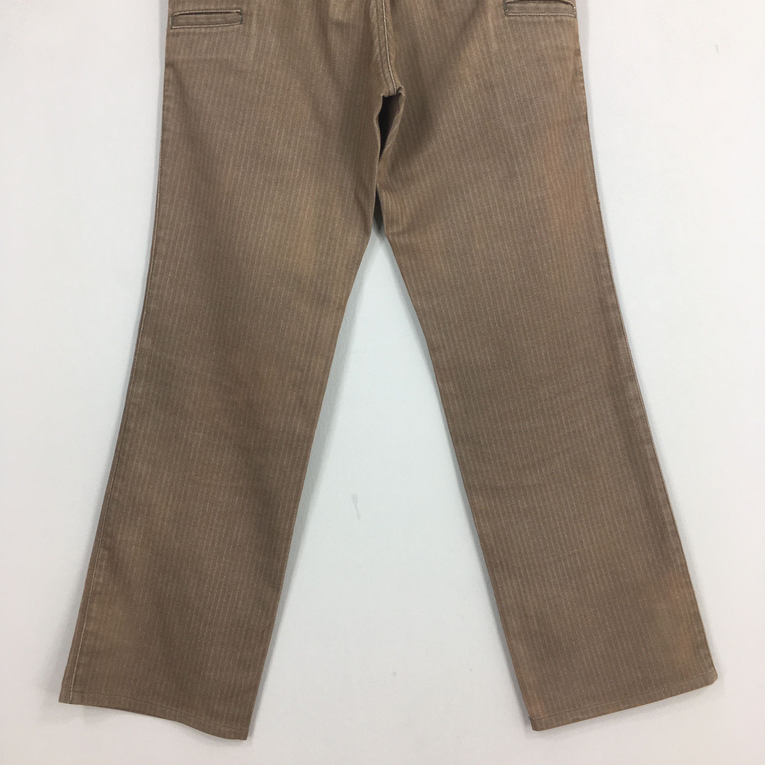 JUN MEN Size 29x30 Junmen Japan Herringbone Brown Pants Size US 29 - 11 Thumbnail