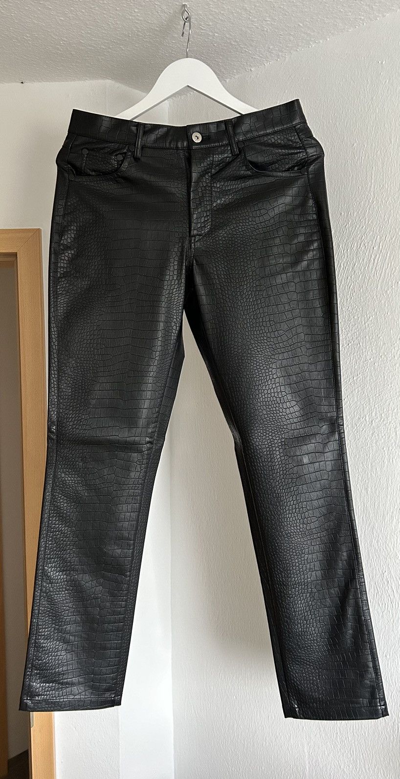 Japanese Brand A Few Good Kids Crocodile Snake Skin Print Leather Pants Size US 30 / EU 46 - 6 Thumbnail