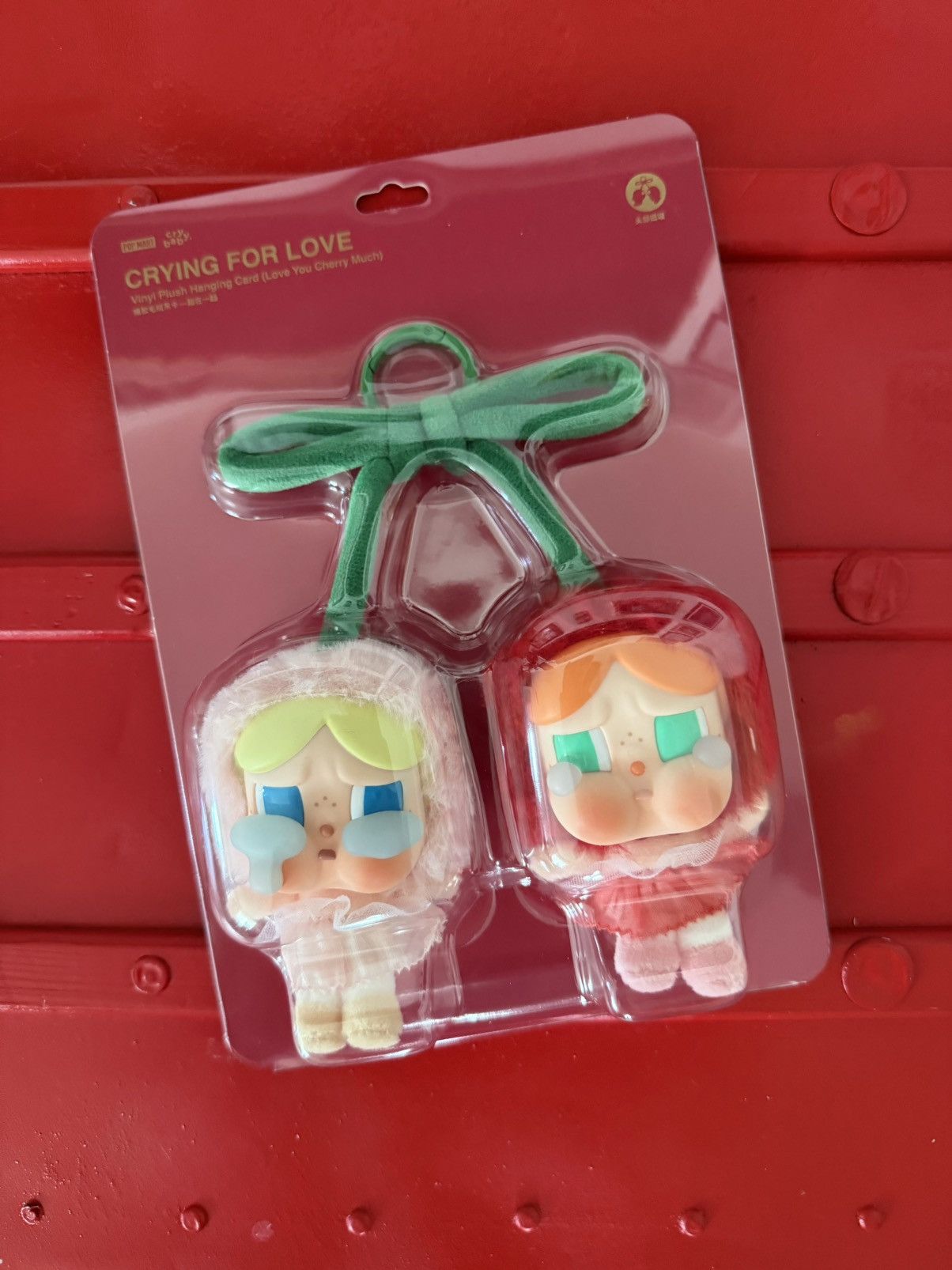 POP MART Popmart Crying for Love Crybaby vinyl plush cherry keychain Size ONE SIZE - 2 Thumbnail