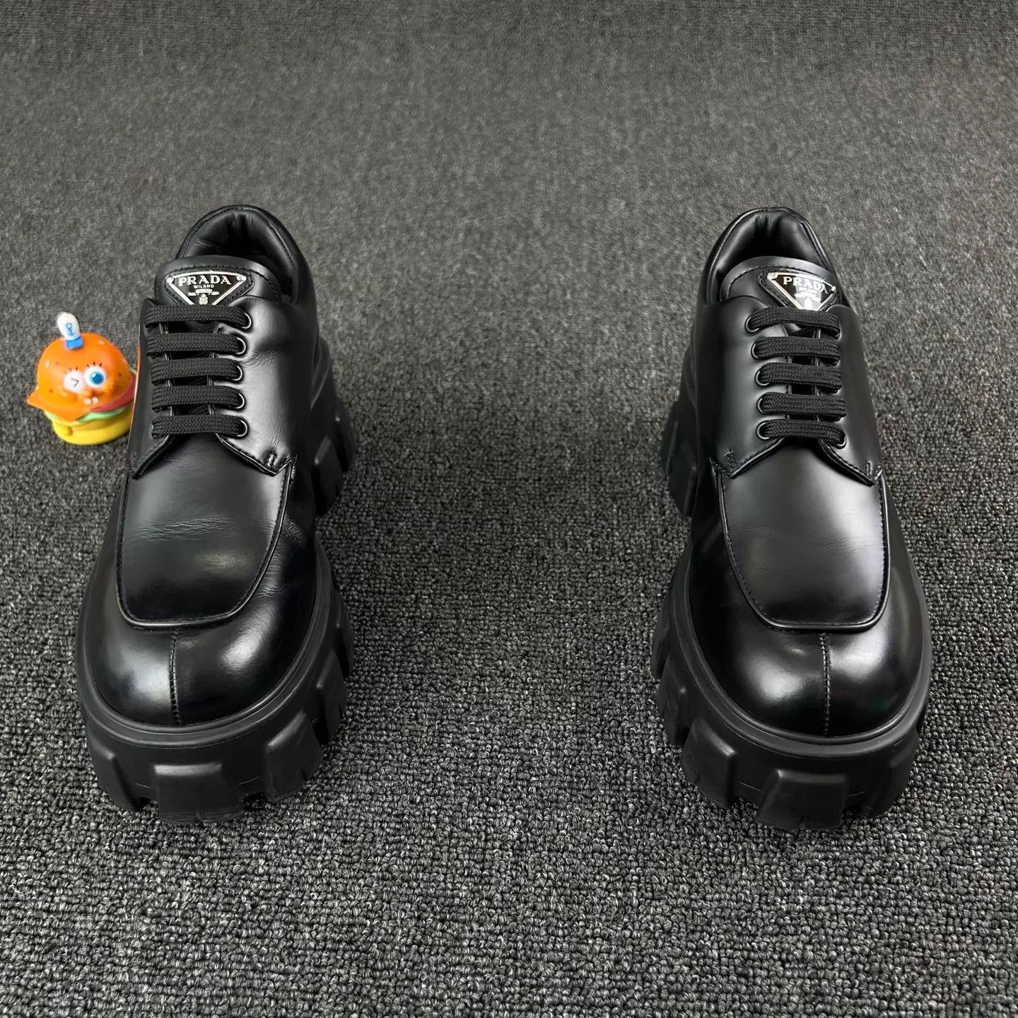 Prada Prada women's black leather platform shoes 36 Size US 5.5 / IT 35.5 - 2 Thumbnail
