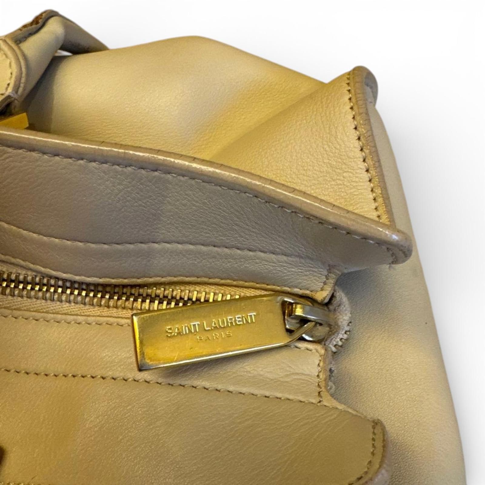 Saint Laurent Paris Yves Saint Laurent - Beige Leather Handbag Size ONE SIZE - 5 Thumbnail