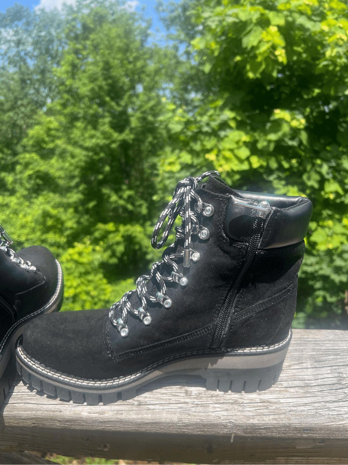 Designer JLO Jennifer Lopez Combat Boots, Women's Sz 9 Black NWB Size US 9 / IT 39 - 5 Thumbnail