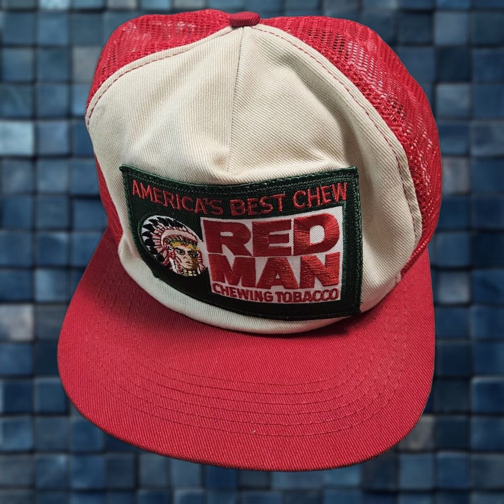 Vintage Authentic Vintage Red Man Chewing Tobacco Classic Trucker ...