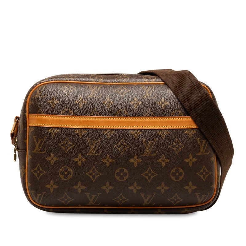 image of Louis Vuitton Monogram Reporter Pm in Brown, Women's