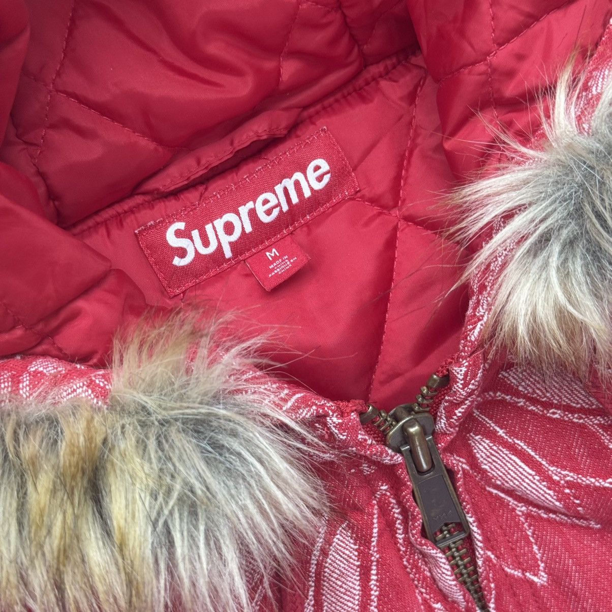 Supreme Supreme Bandana Jacquard Denim Hooded Work Jacket Size US M / EU 48-50 / 2 - 5 Thumbnail