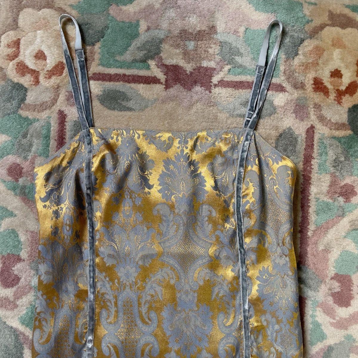 Victoria's Secret Victoria’s Secret 1990s Jacquard Damask Camisole (S) Size S / US 4 / IT 40 - 4 Thumbnail