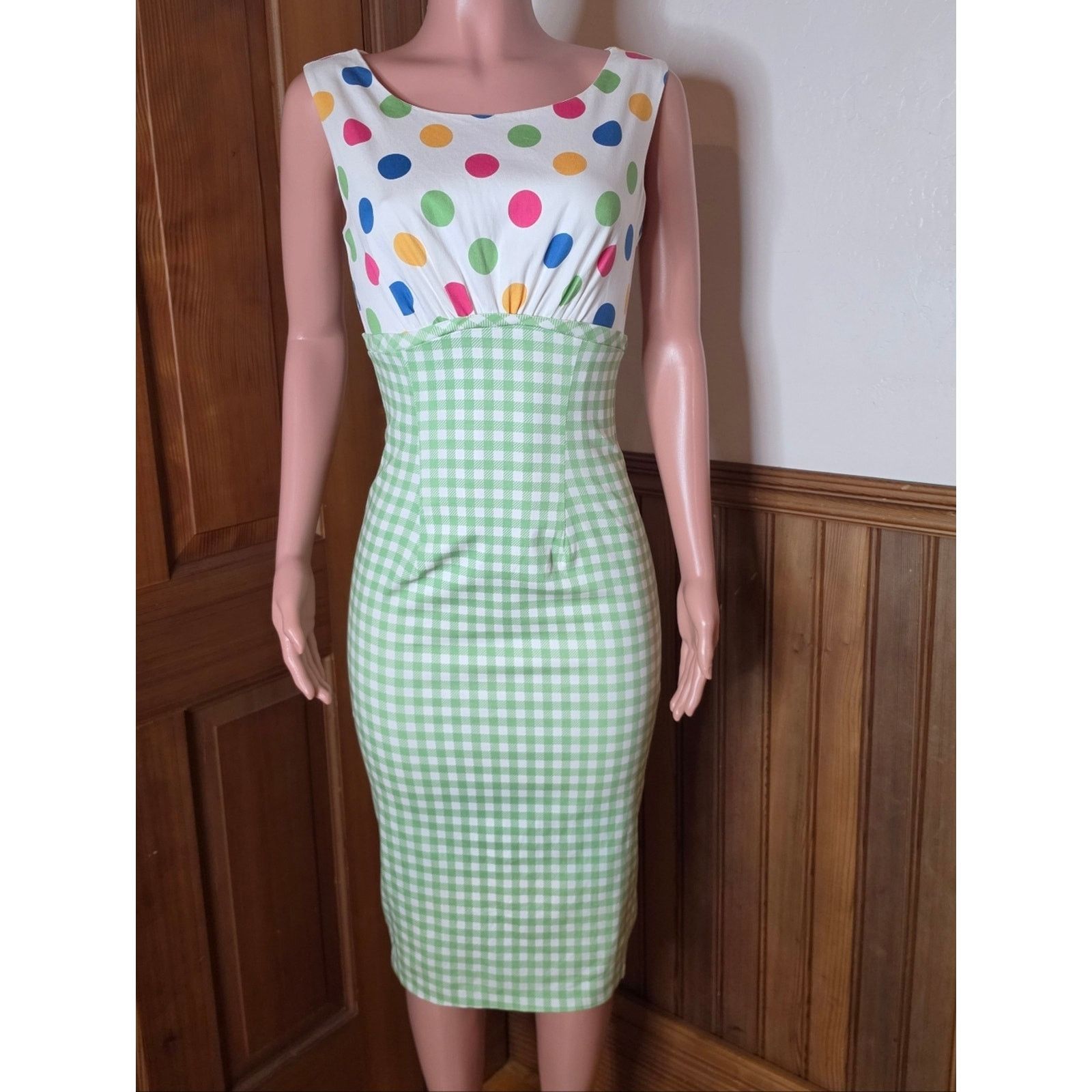 Vintage Barbie x Unique Vintage Lunch On The Terrace 60s Midi Dress Size M / US 6-8 / IT 42-44 - 2 Thumbnail