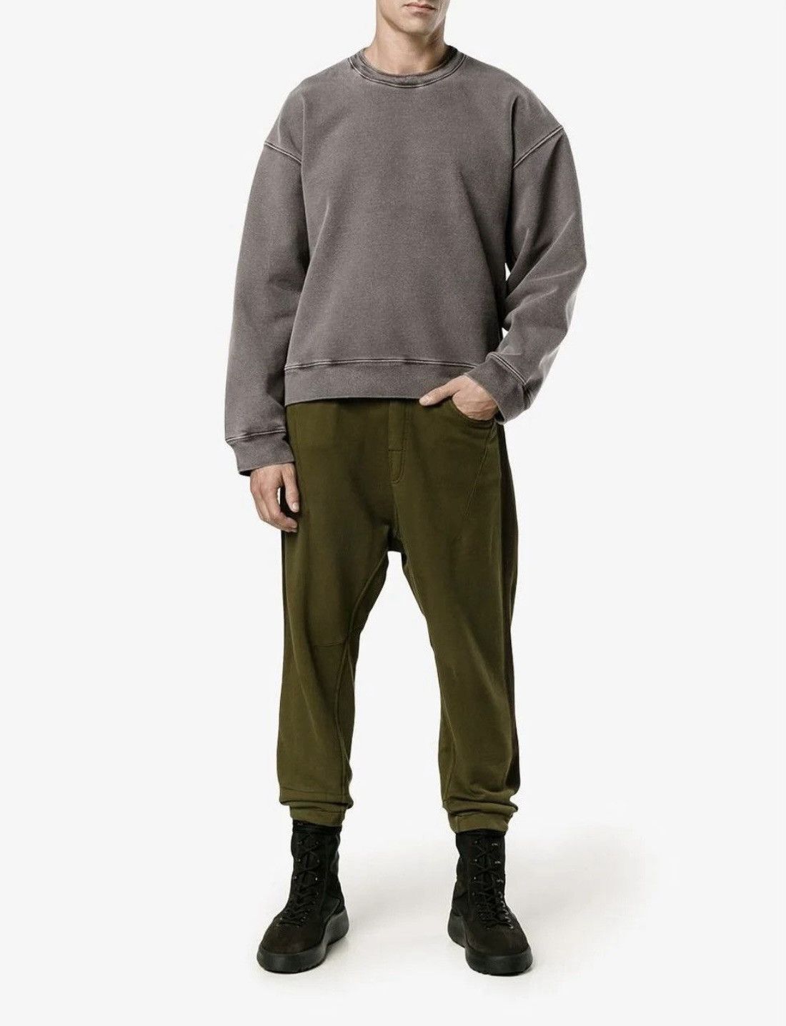 Yeezy Yeezy Season 3 Fluoro Gray Crewneck Sweatshirt Size US S / EU 44-46 / 1 - 2 Thumbnail